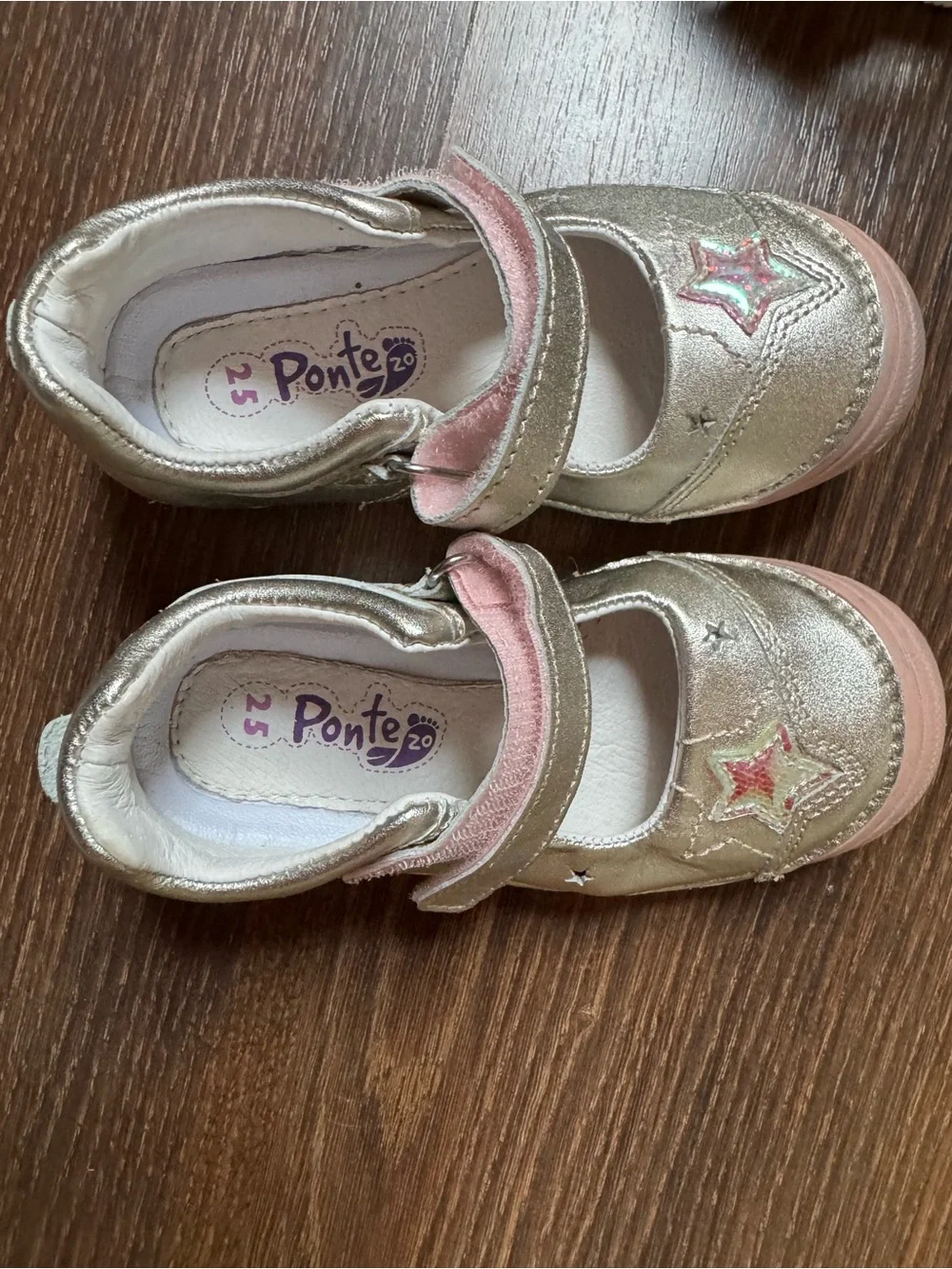 Primigi and Ponte Girls Gold and Pink Shoes - Sandals & Mary Jane